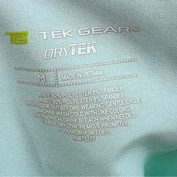 Tek Gear DryTek Bundle (3) Workout Racerback Tank Tops Sz M Black Olive Mint - Picture 8 of 16